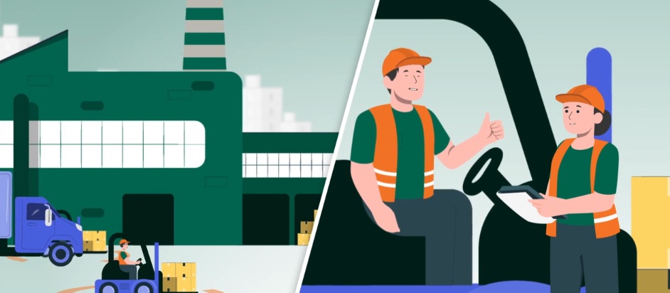 forklift and factory