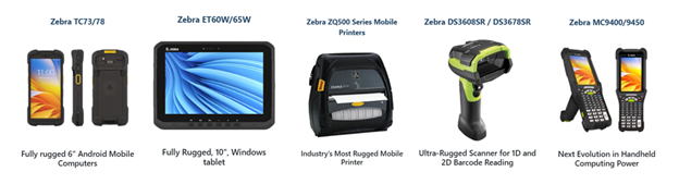 Zebra tablets and scanners