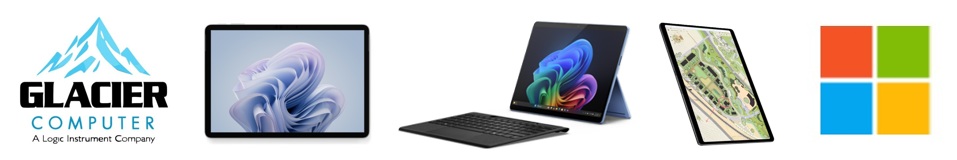 glacier and microsoft banner for email surface pro